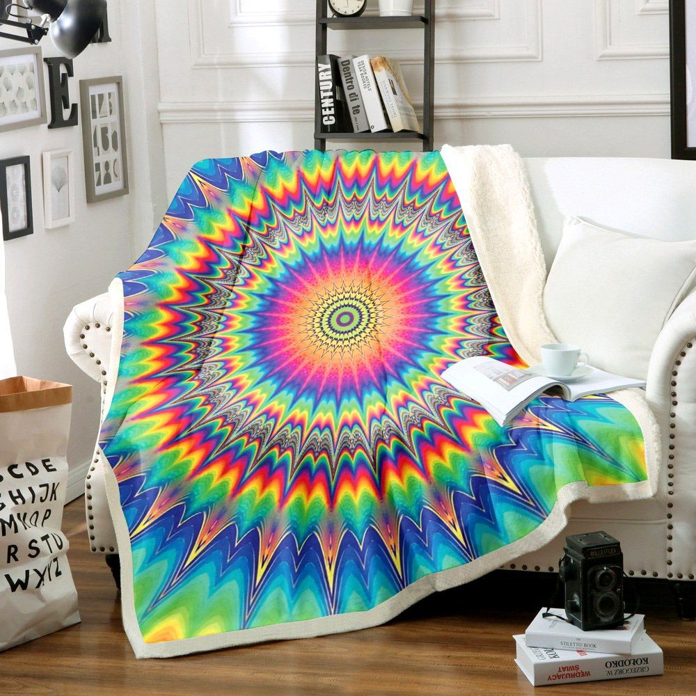 Hippie Sherpa Fleece Blanket