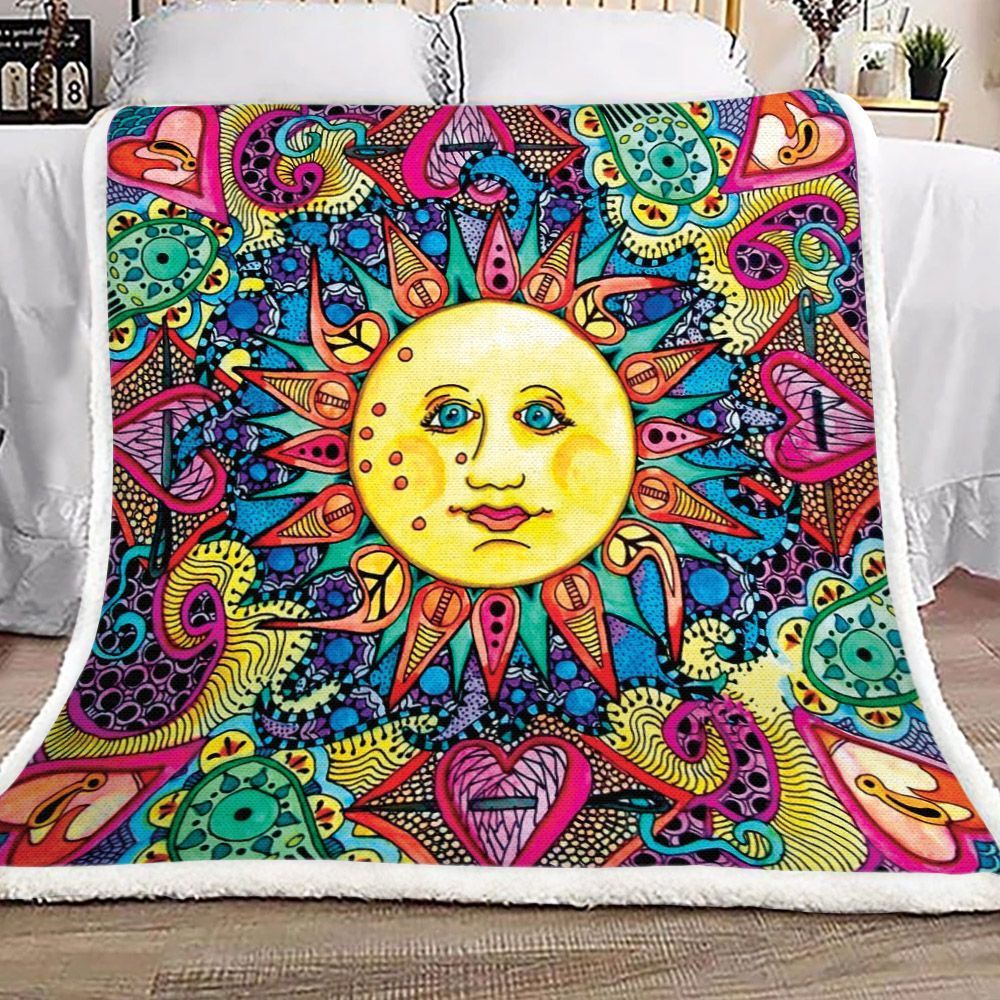 Hippie Sherpa Fleece Blanket