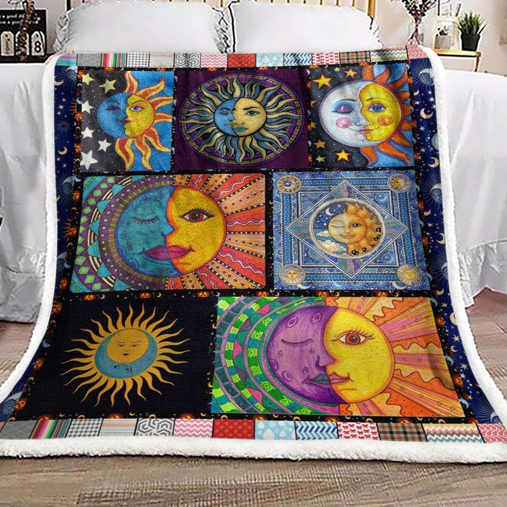 Hippie Sherpa Fleece Blanket
