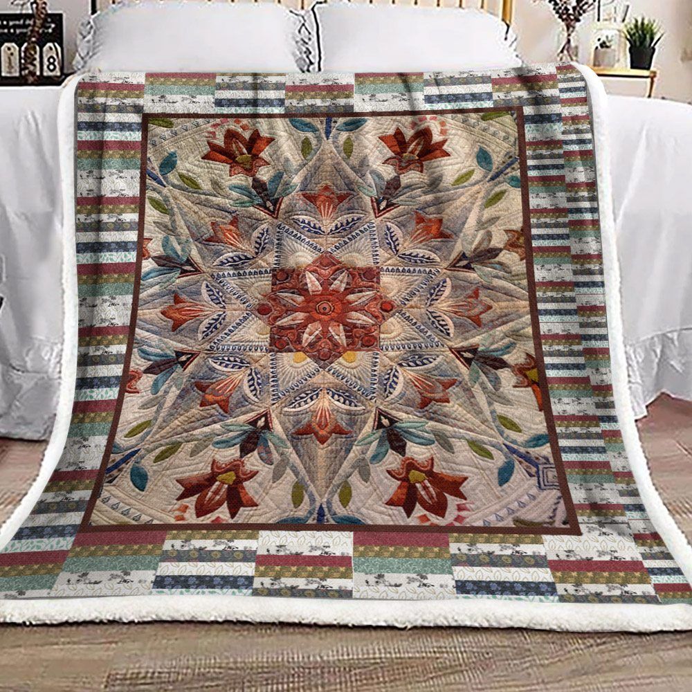 Hippie Sherpa Fleece Blanket