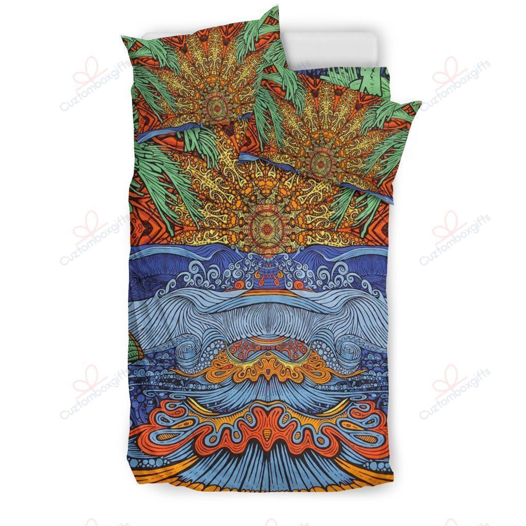 Hippie Ocean Leaf Printed Bedding Set