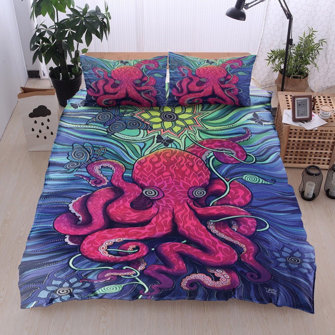 Hippie Octopus Bedding Set