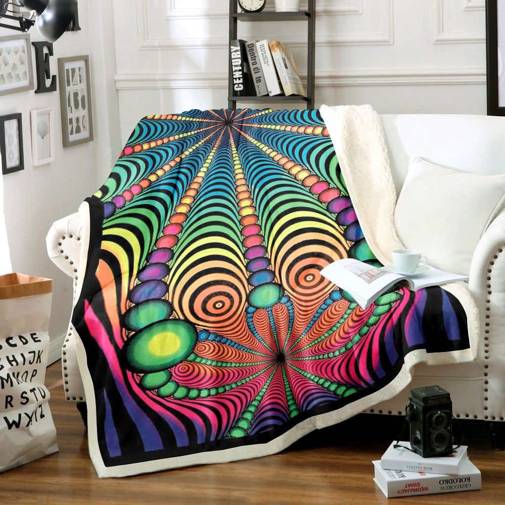 Hippie Pattern Sherpa Fleece