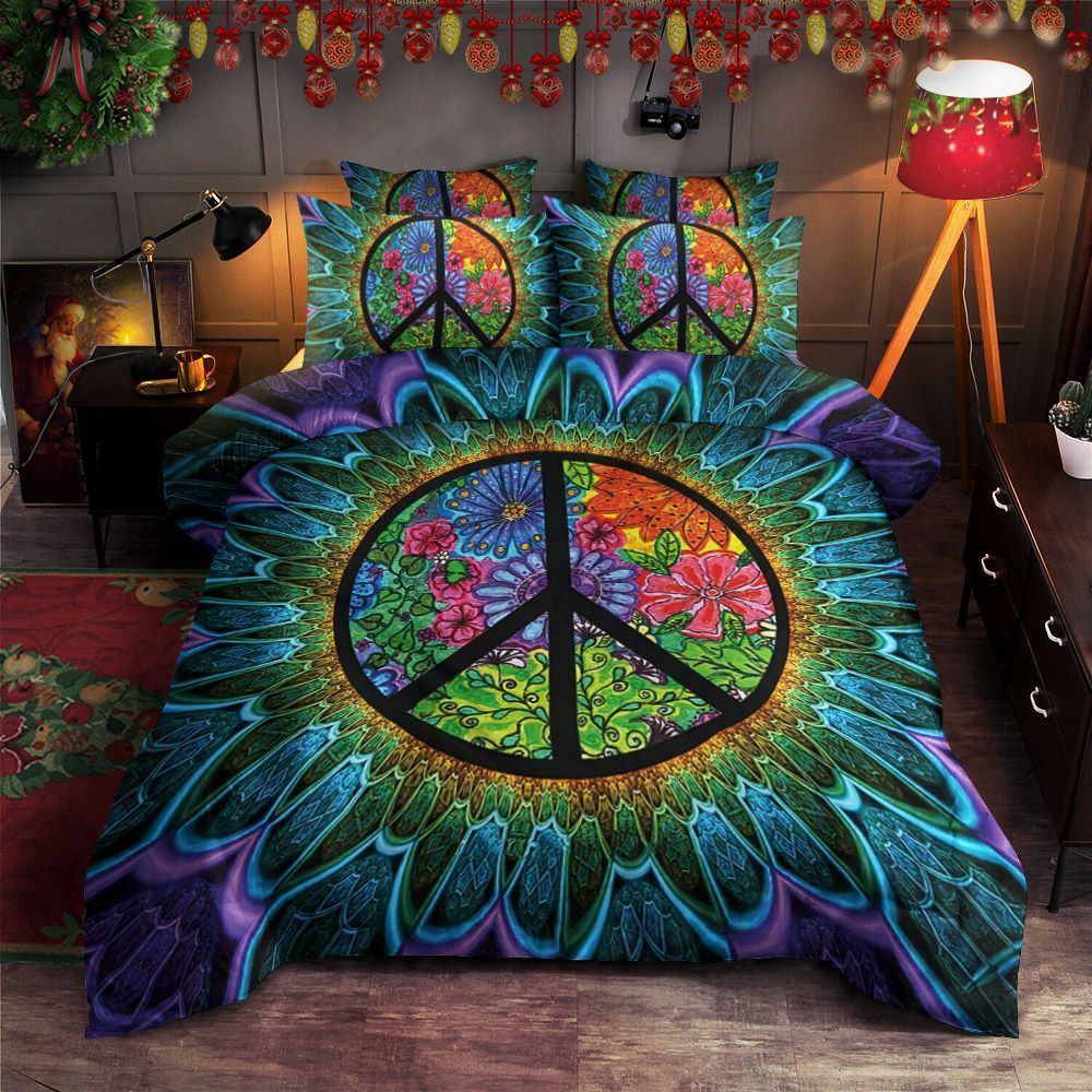 Hippie Peace Bedding Set