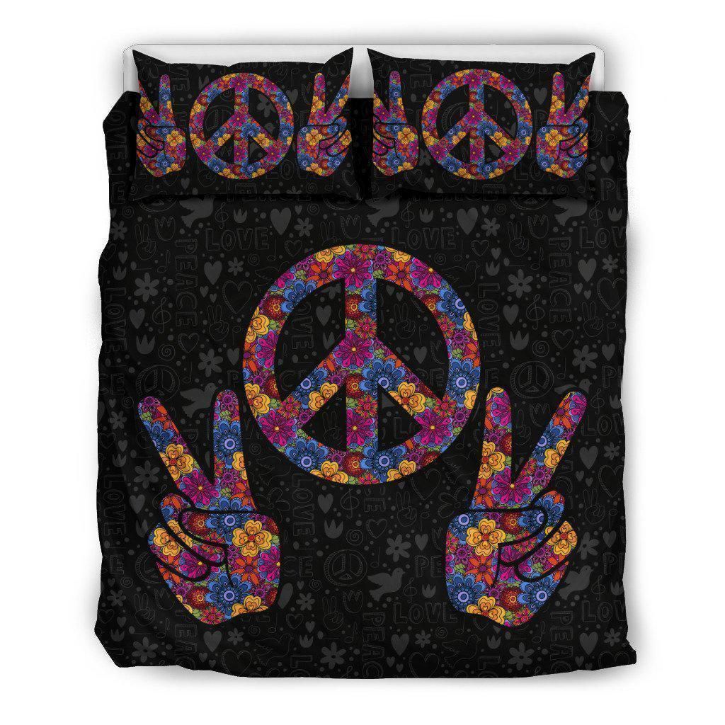 Hippie Peace Bedding Set