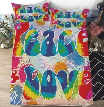 Hippie Peace Bedding Set