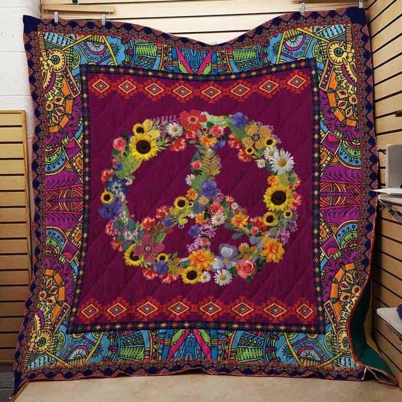 Hippie Peace GS-CL-QD0611 Quilt Blanket