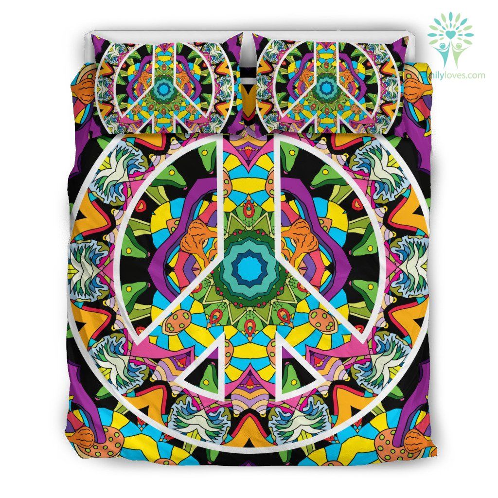 Hippie Peace Mandala Bedding Set