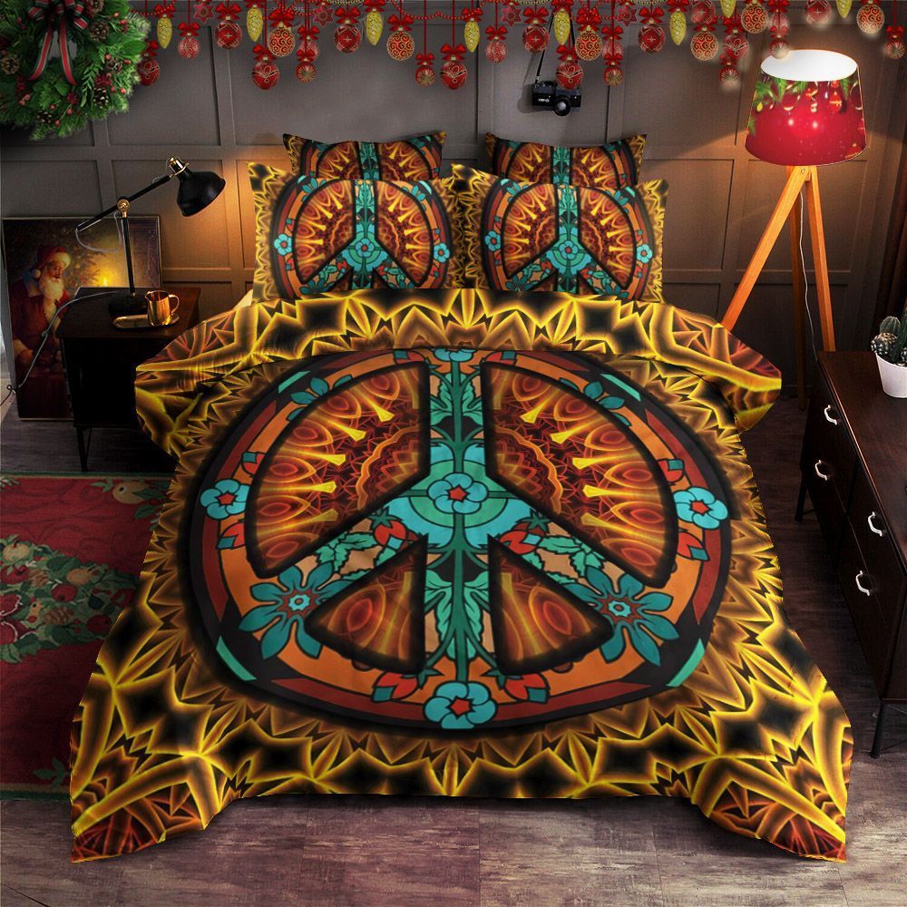 Hippie Peace Bedding Set