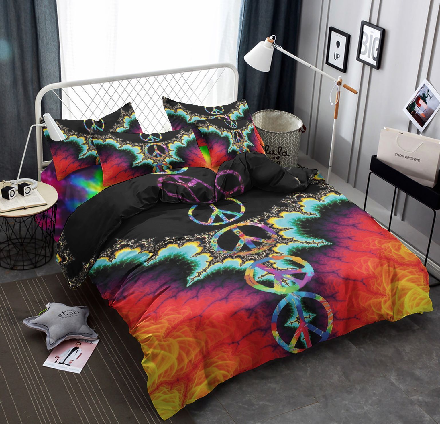 Hippie Peace Bedding Set