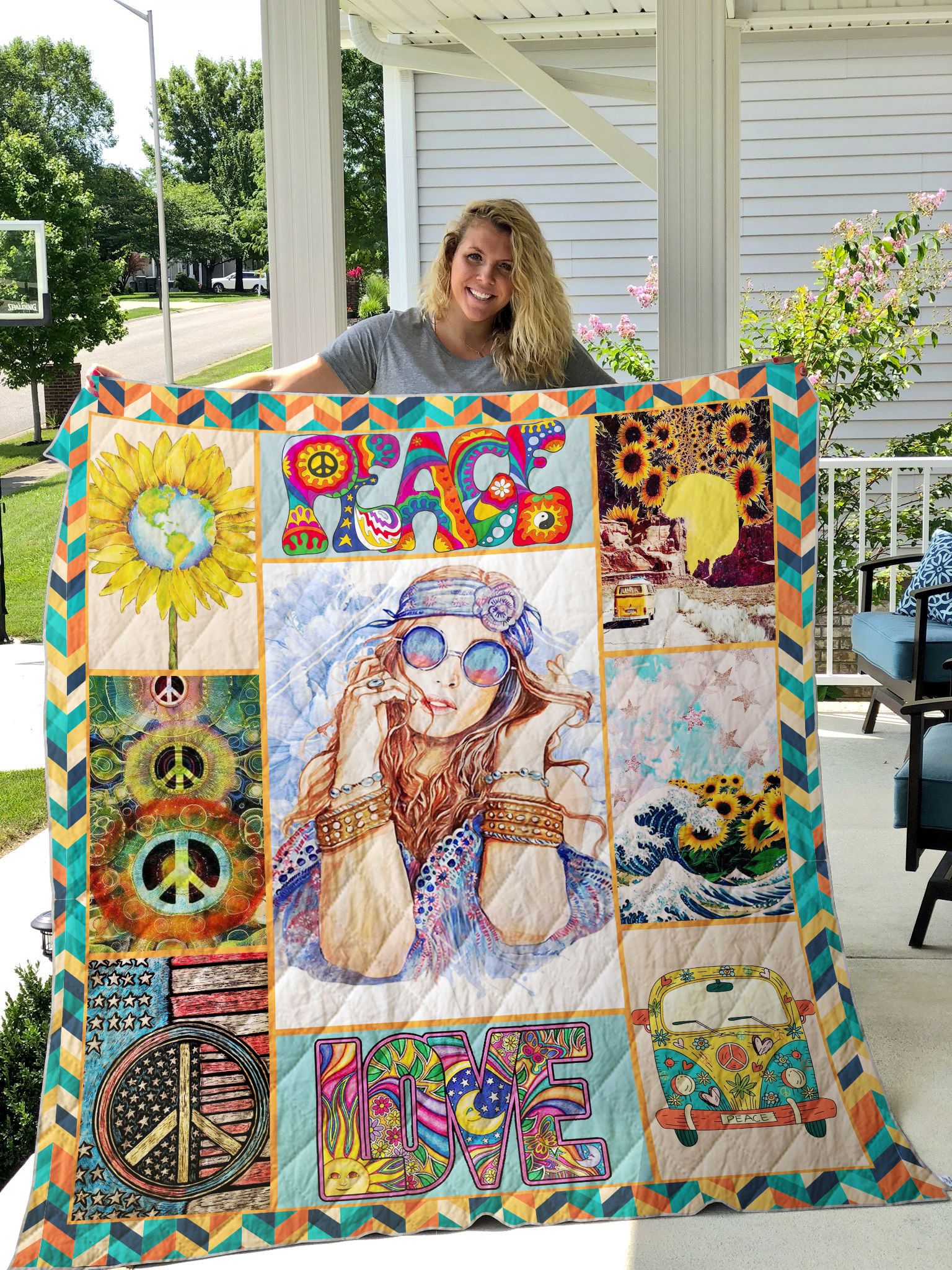 Hippie Printed Quilt Blanket DHC1501612VT