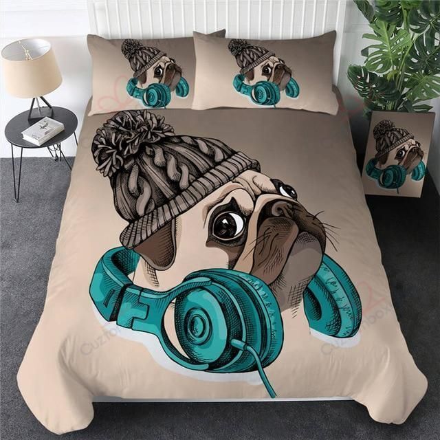 Hippie Pug Bedding Set