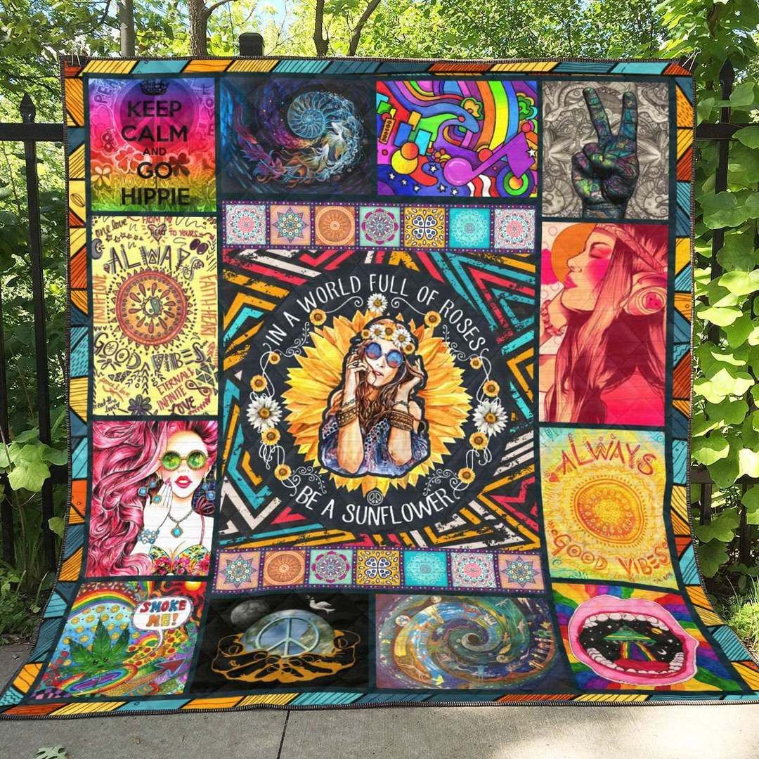 Hippie QH050802C TBG Quilt Blanket