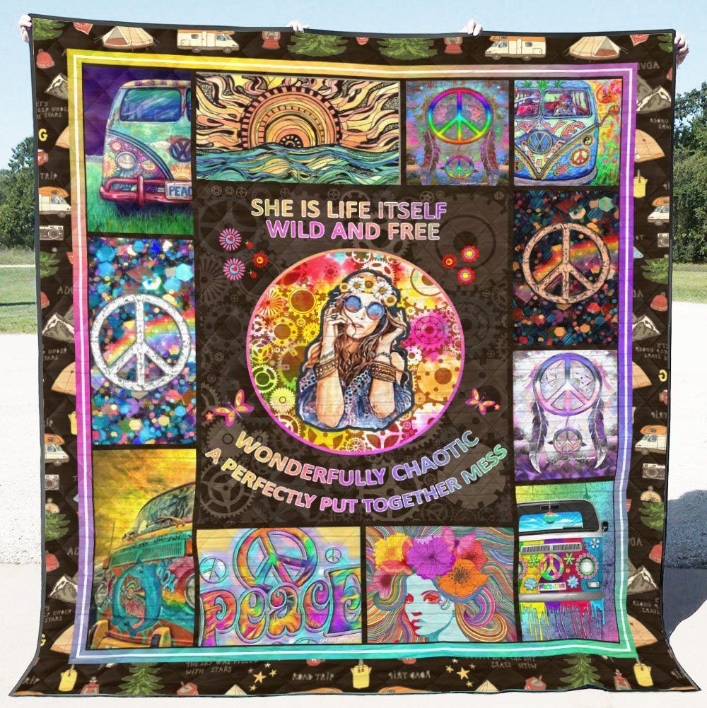 Hippie QH070803C TBG Quilt Blanket