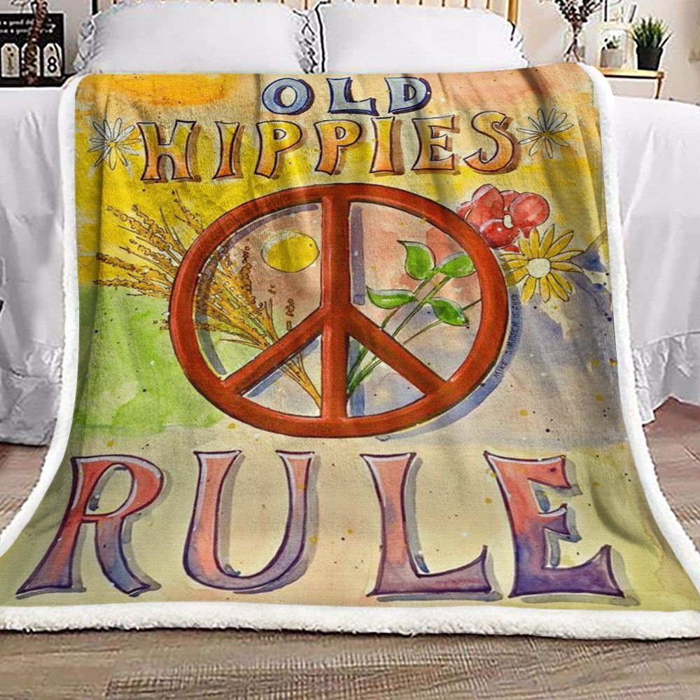 Hippie Rule Sherpa Fleece Blanket