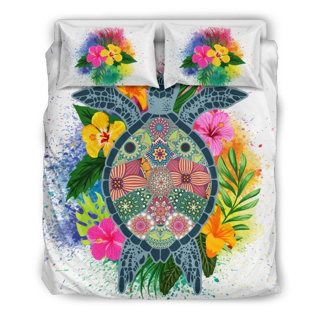 Hippie Sea Turtle Bedding Set
