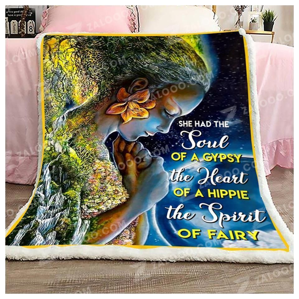 Hippie She Had Sherpa Fleece Blanket