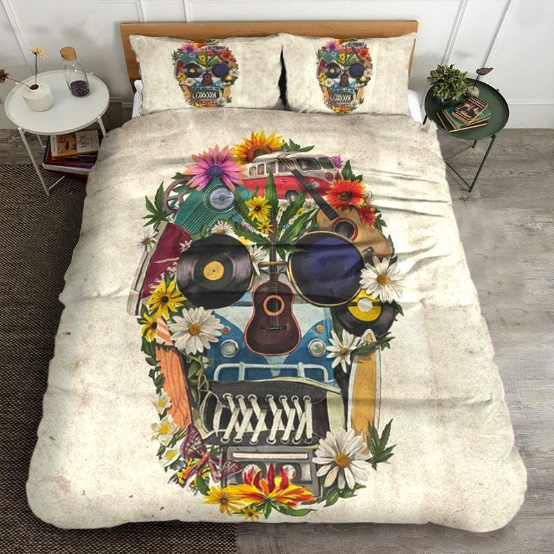 Hippie Skull Bedding Set