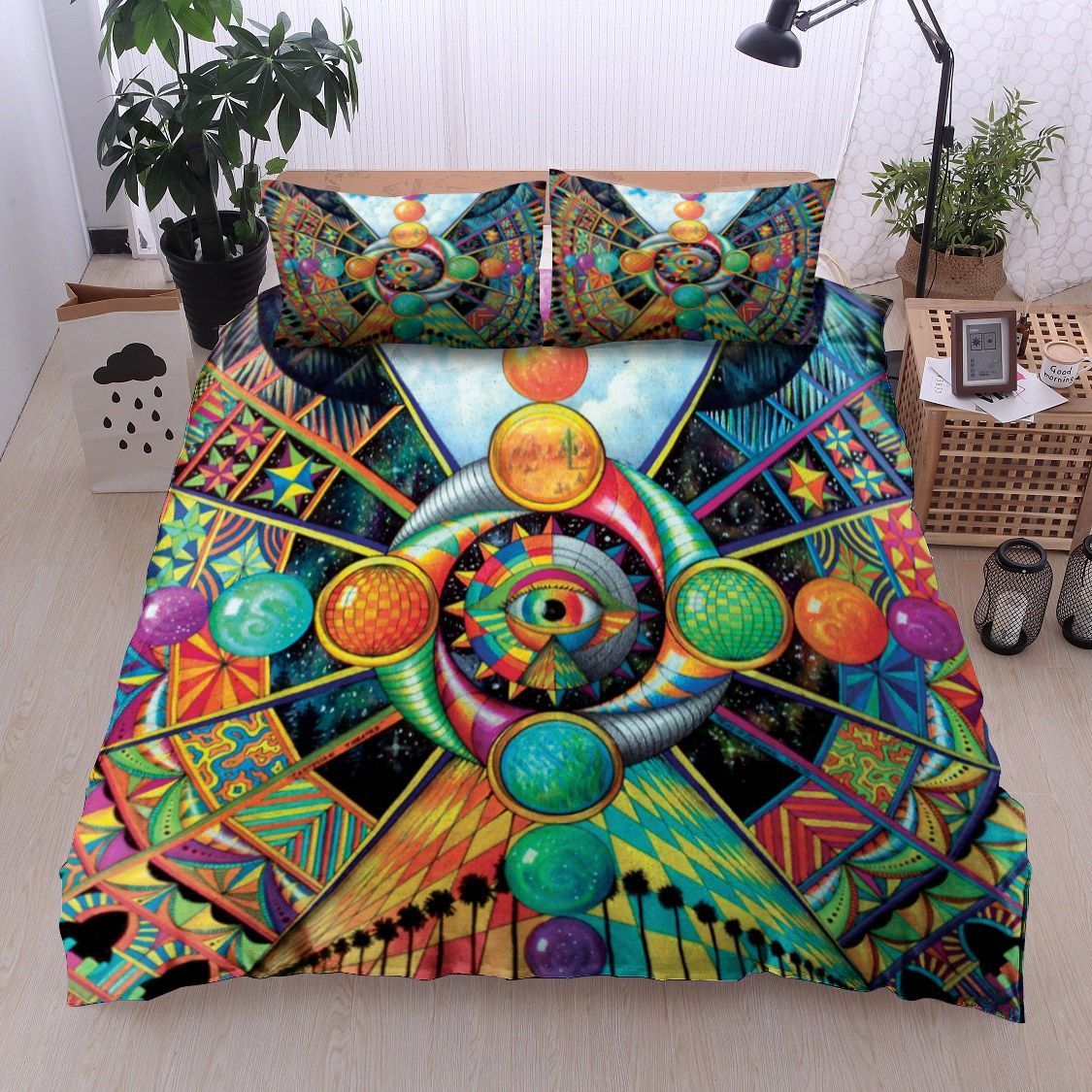 Hippie Space Eye Bedding Set