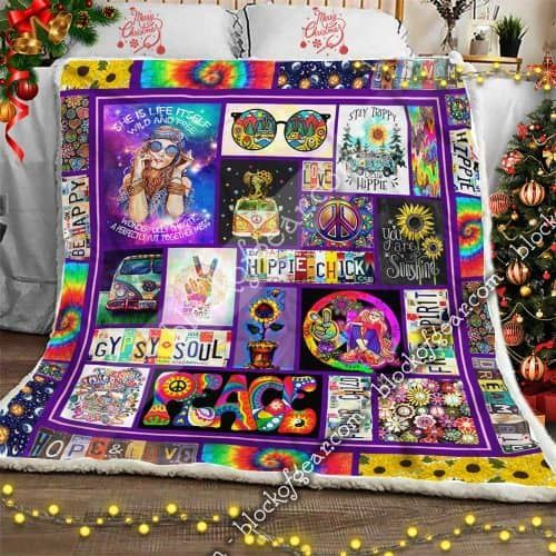 Hippie Spirit Sherpa Fleece Blanket