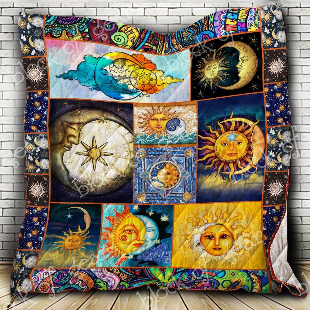 Hippie Sun And Moon Lover Quilt Blanket DHC020120810TD