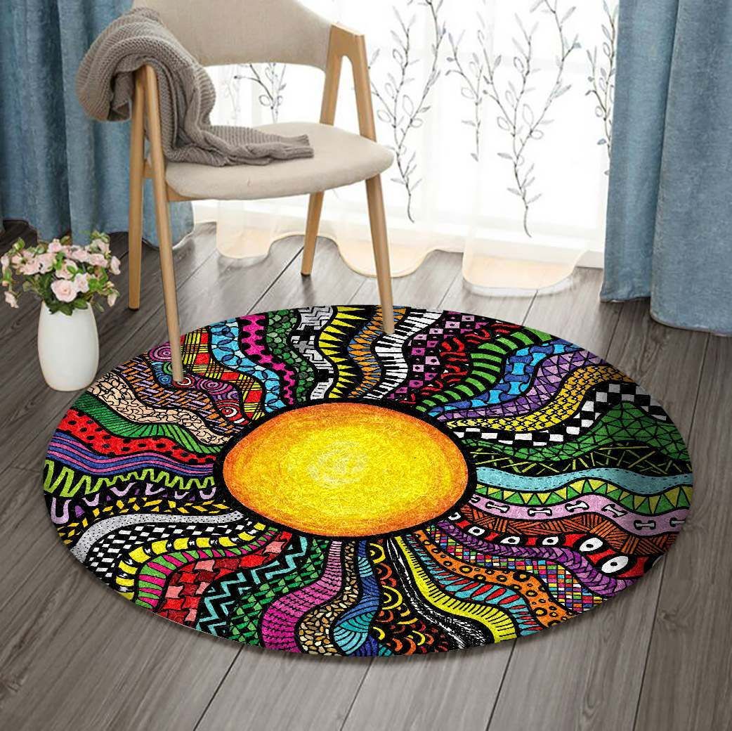 Hippie Sun Round Carpet