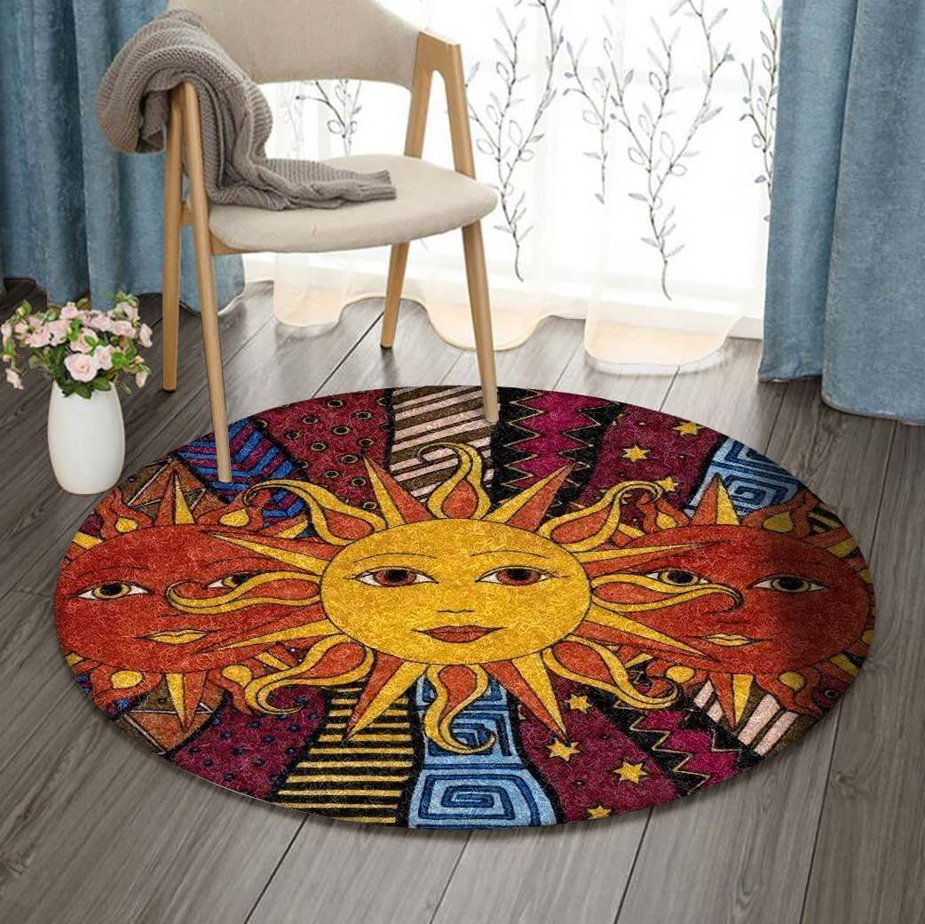 Hippie Sun Round Carpet