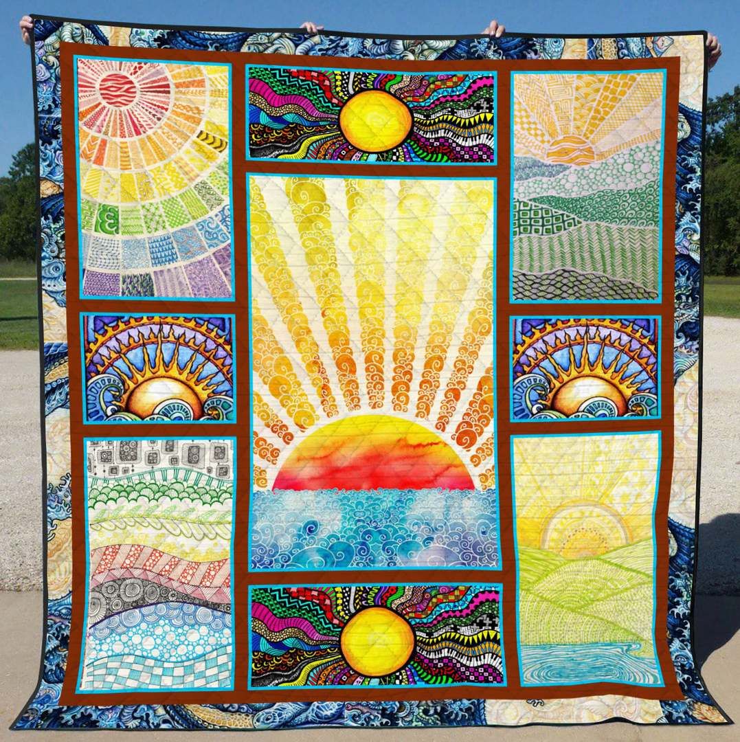 Hippie Sun LI030718A Quilt Blanket