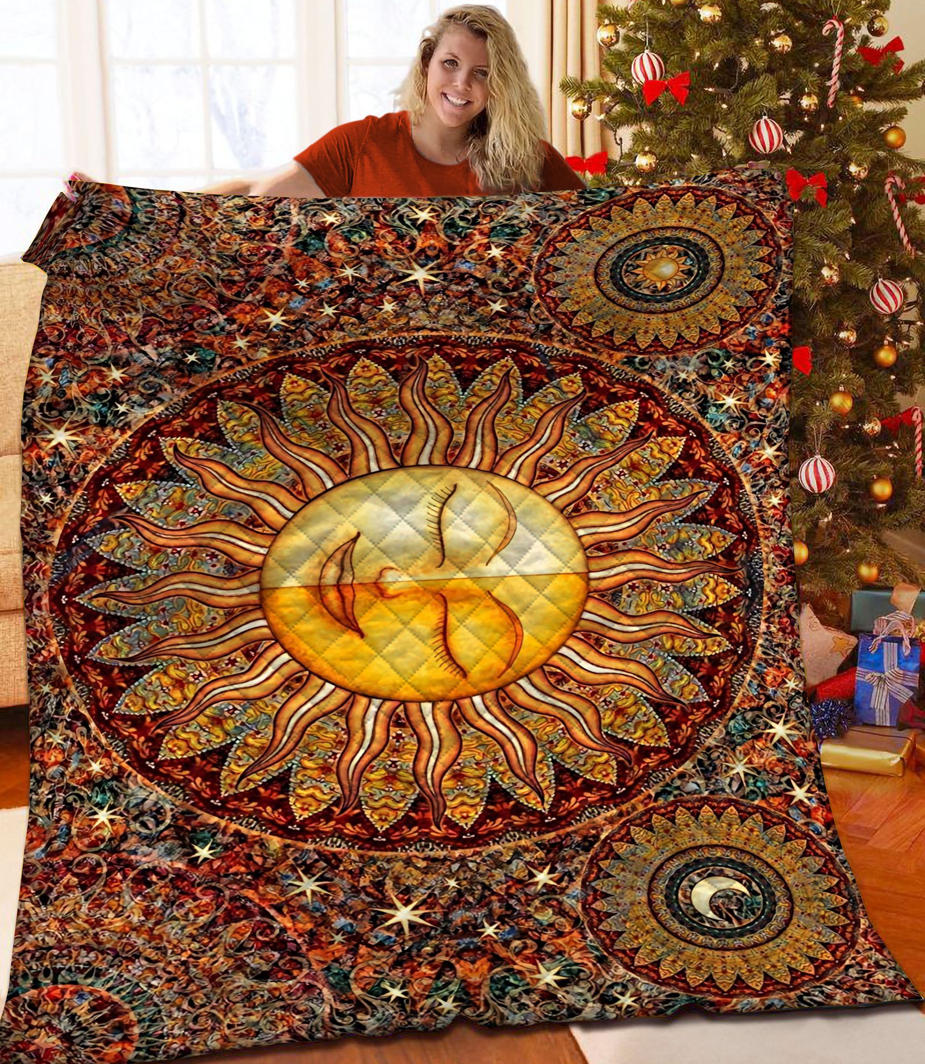 Hippie Sun Quilt Blanket CCC25105183