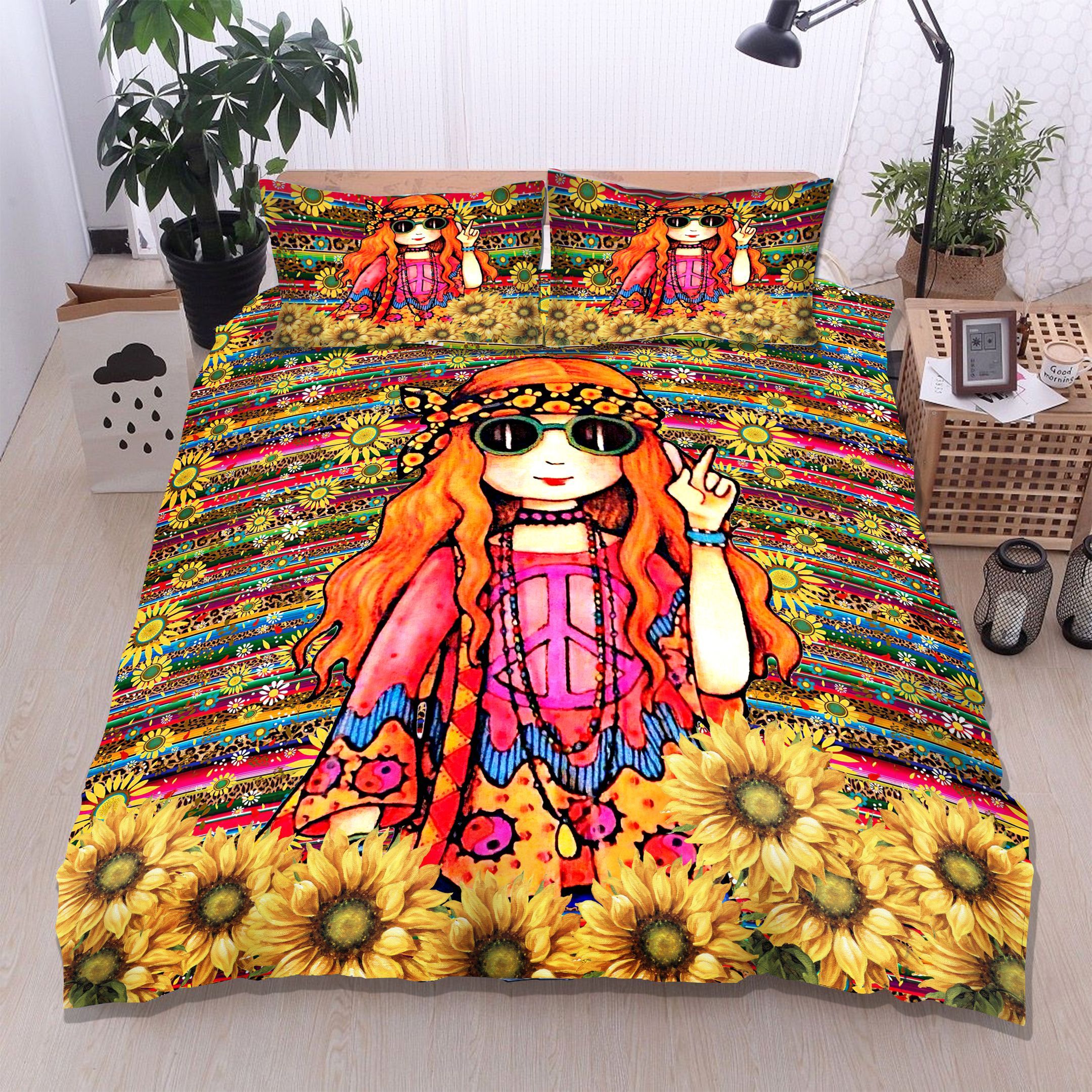 Hippie Sunflower Bedding Set