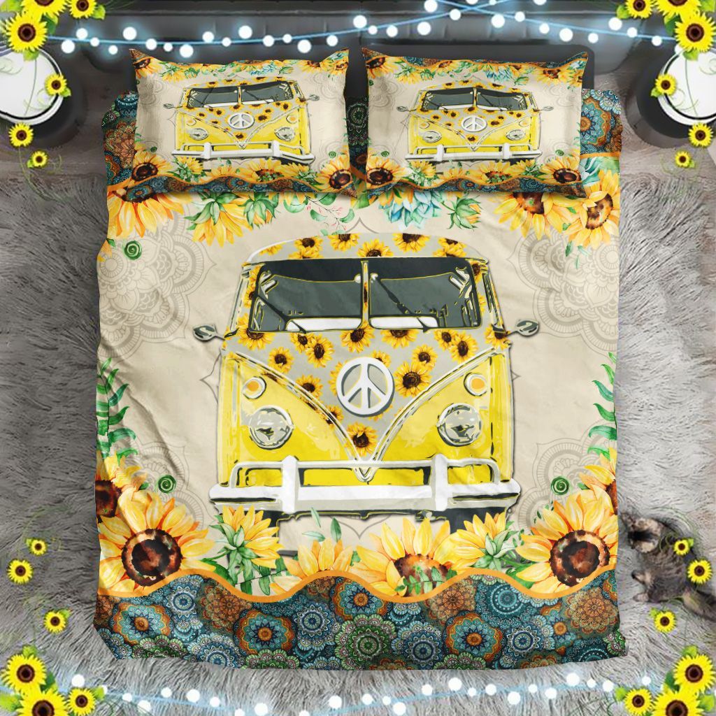Hippie Sunflower Car Bedding Set