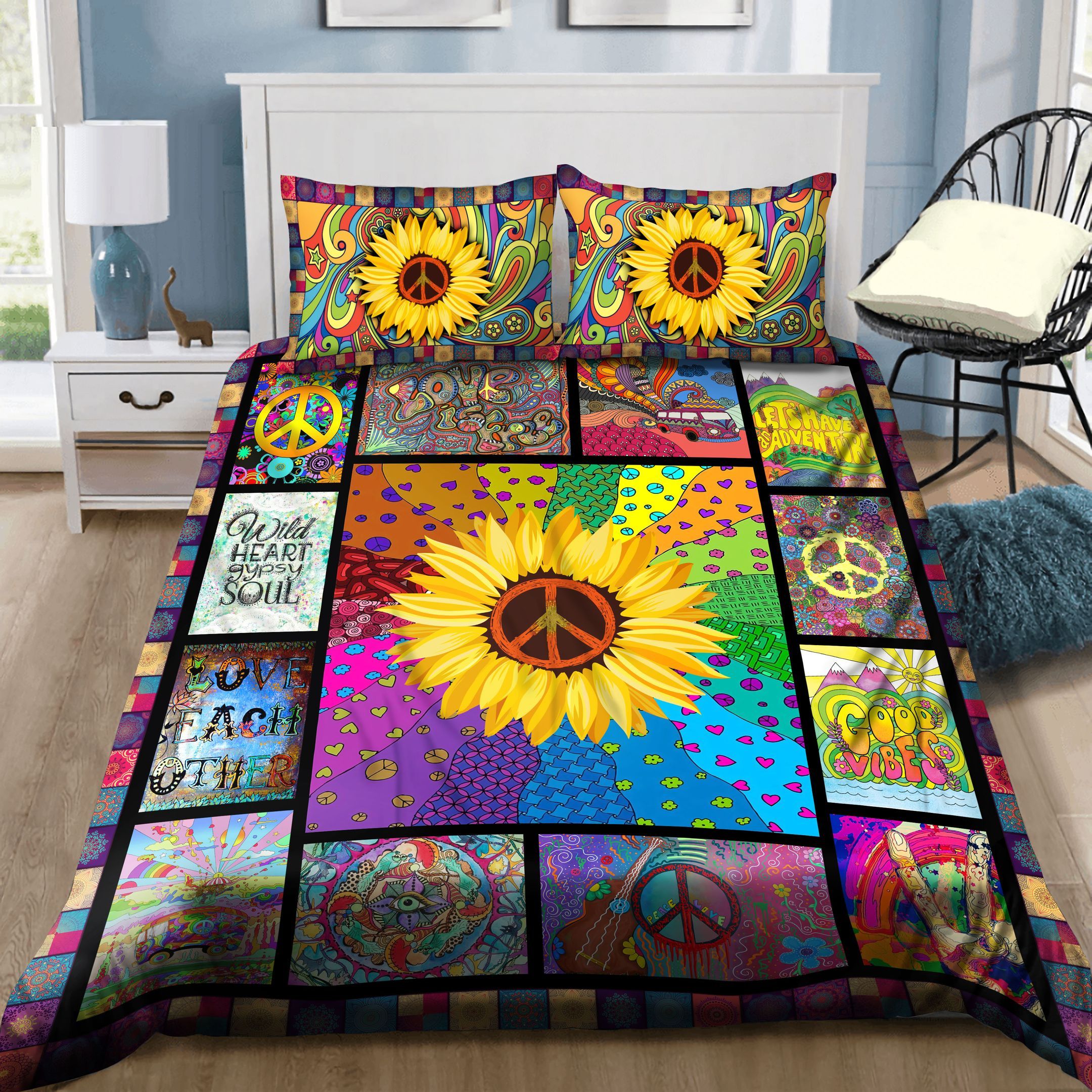 Hippie Sunflower Bedding Set