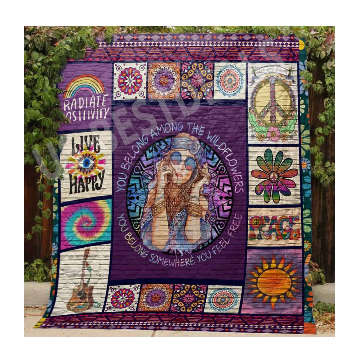 Hippie Talk To Live Quilt Blanket DHC3112705TD