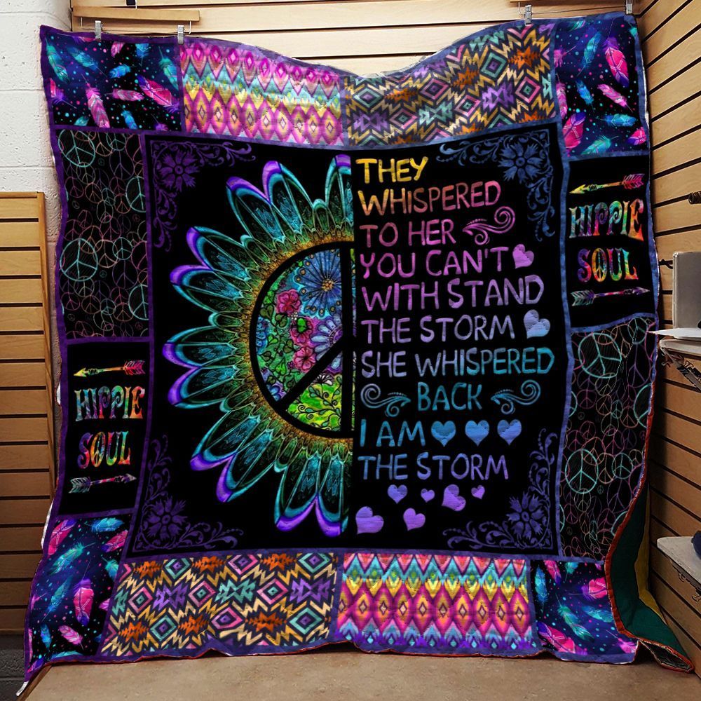 Hippie They Whispered To Her You Can Withstand The Storm GS-CL-DT3006 Quilt Blanket