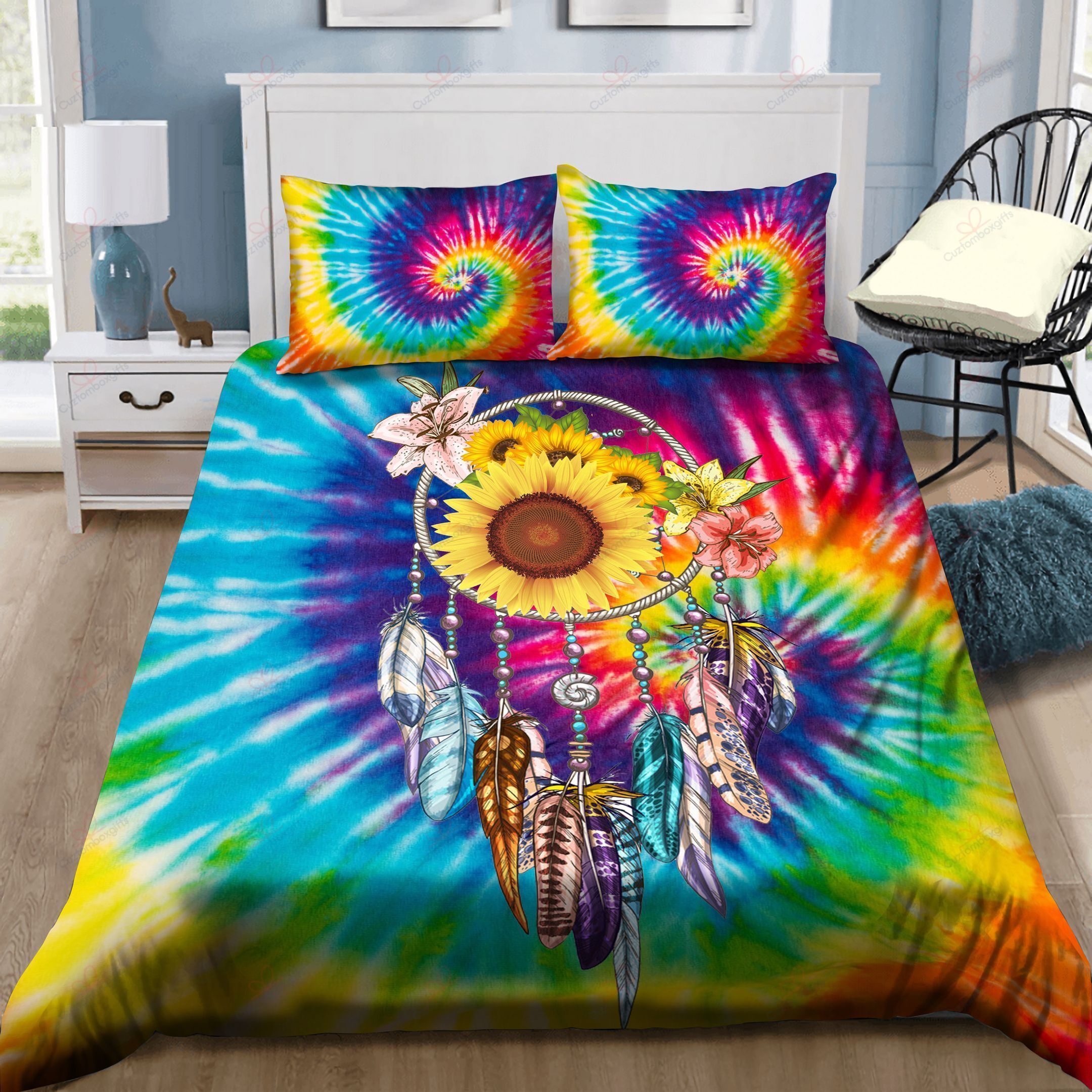 Hippie Tie Dye Bedding Set
