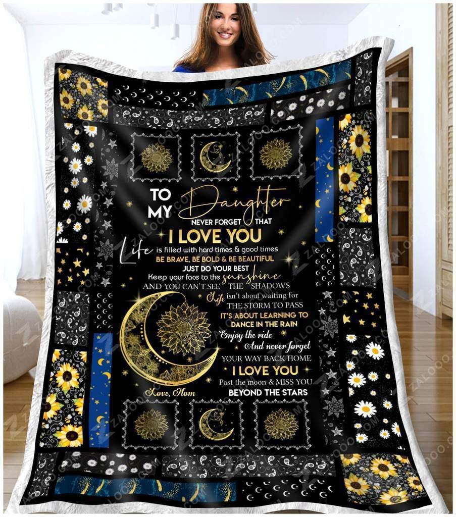 Hippie – To My Daughter – Be Brave Be Bold Be Beautiful Fleece Blanket