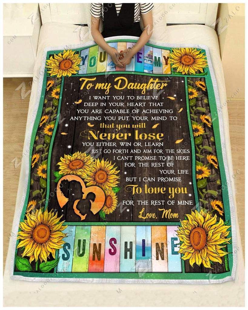 Hippie To My Daughter Sherpa Fleece Blanket