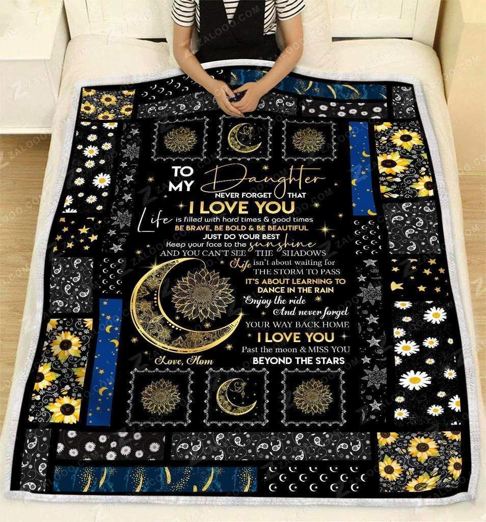 Hippie To My Daughter Sherpa Fleece Blanket