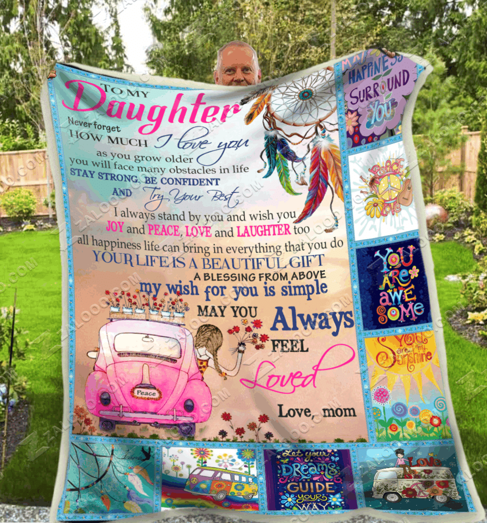 Hippie To My Daughter Sherpa Fleece Blanket