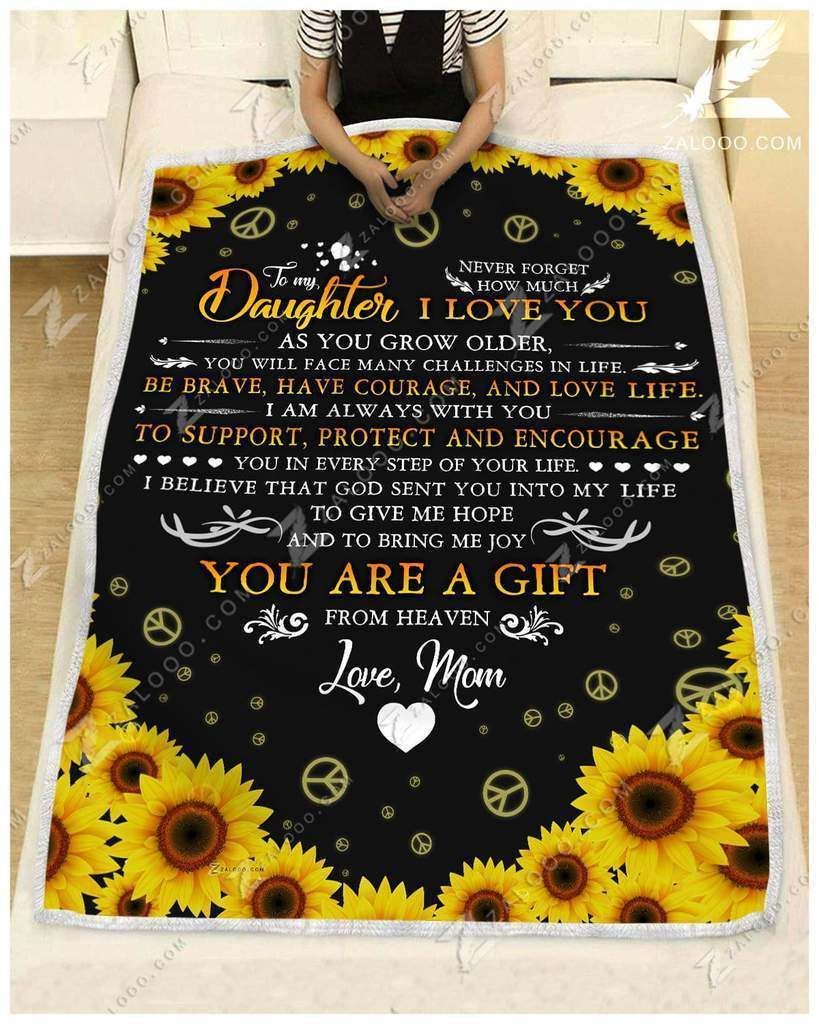 Hippie – To My Daughter – Never Forget Fleece Blanket