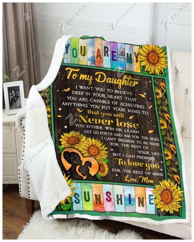 Hippie – To My Daughter – You Are My Sunshine Fleece Blanket