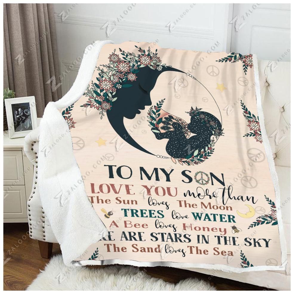 Hippie – To My Son – I Love You Fleece Blanket