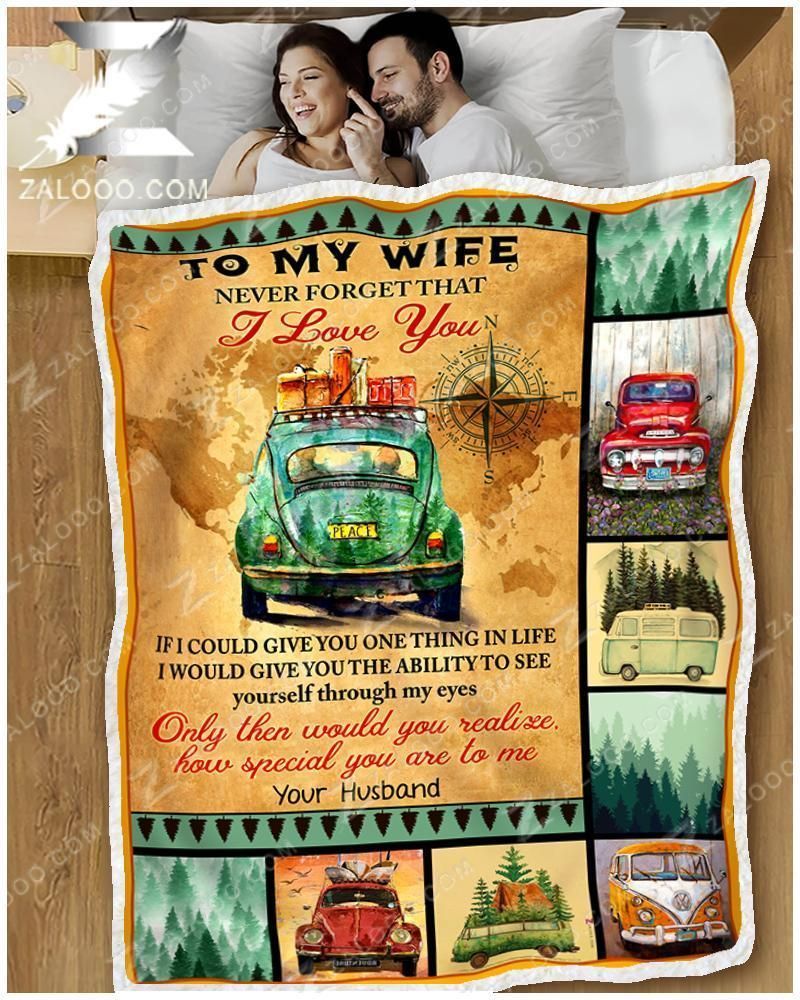 Hippie To My Wife Sherpa Fleece Blanket