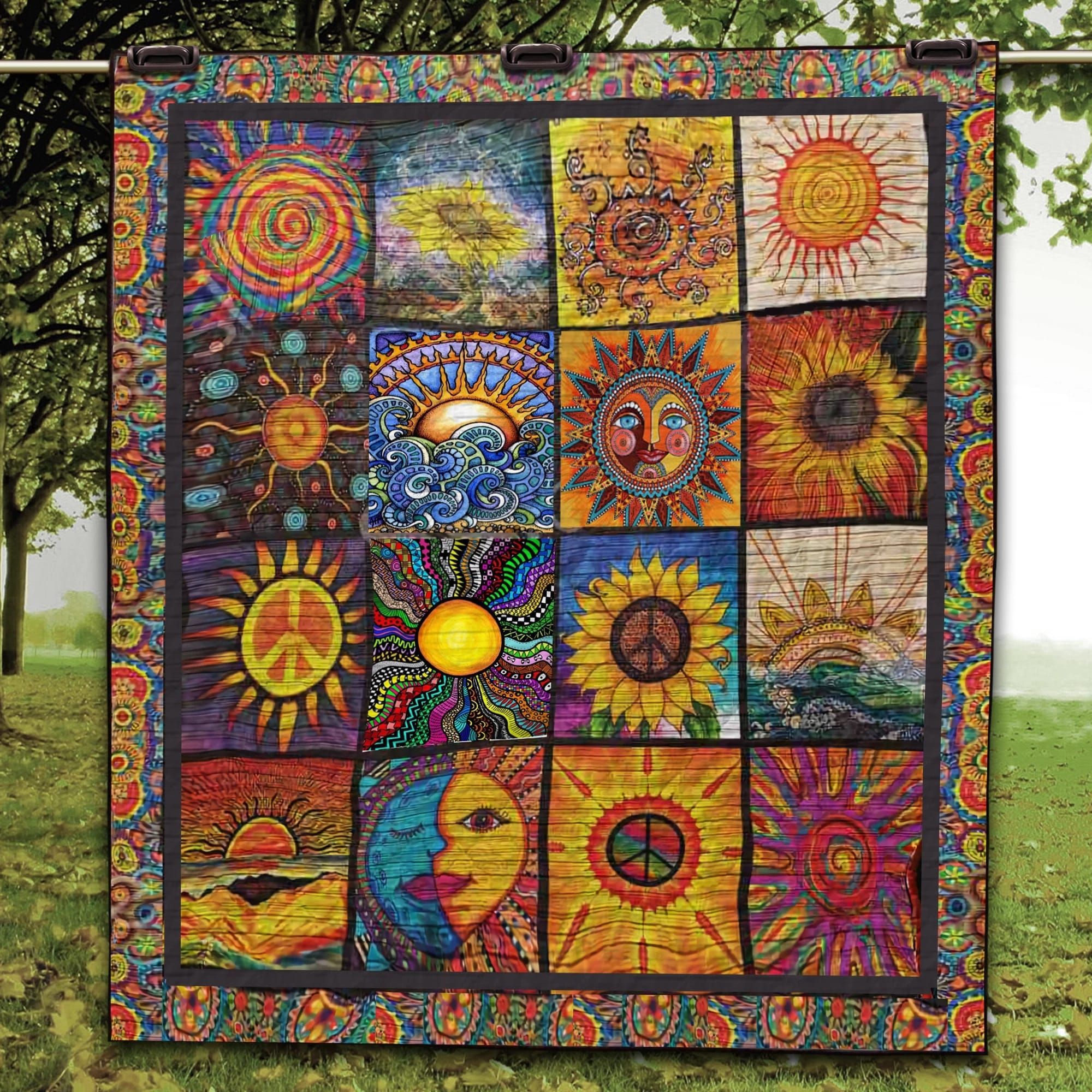 Hippie Toward The Sunshine Quilt Blanket DHC3112439TD