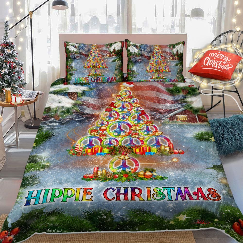 Hippie Tree Christmas Bedding Set
