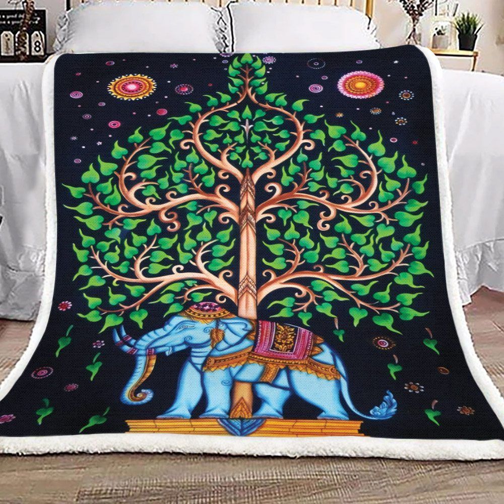 Hippie Tree Of Life Sherpa Fleece