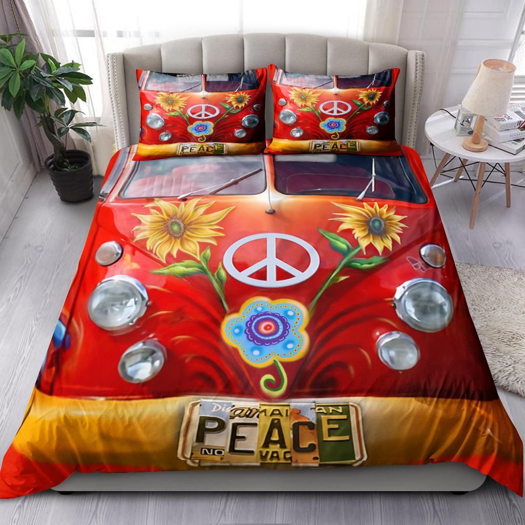 Hippie Van Sunflower Bedding Set