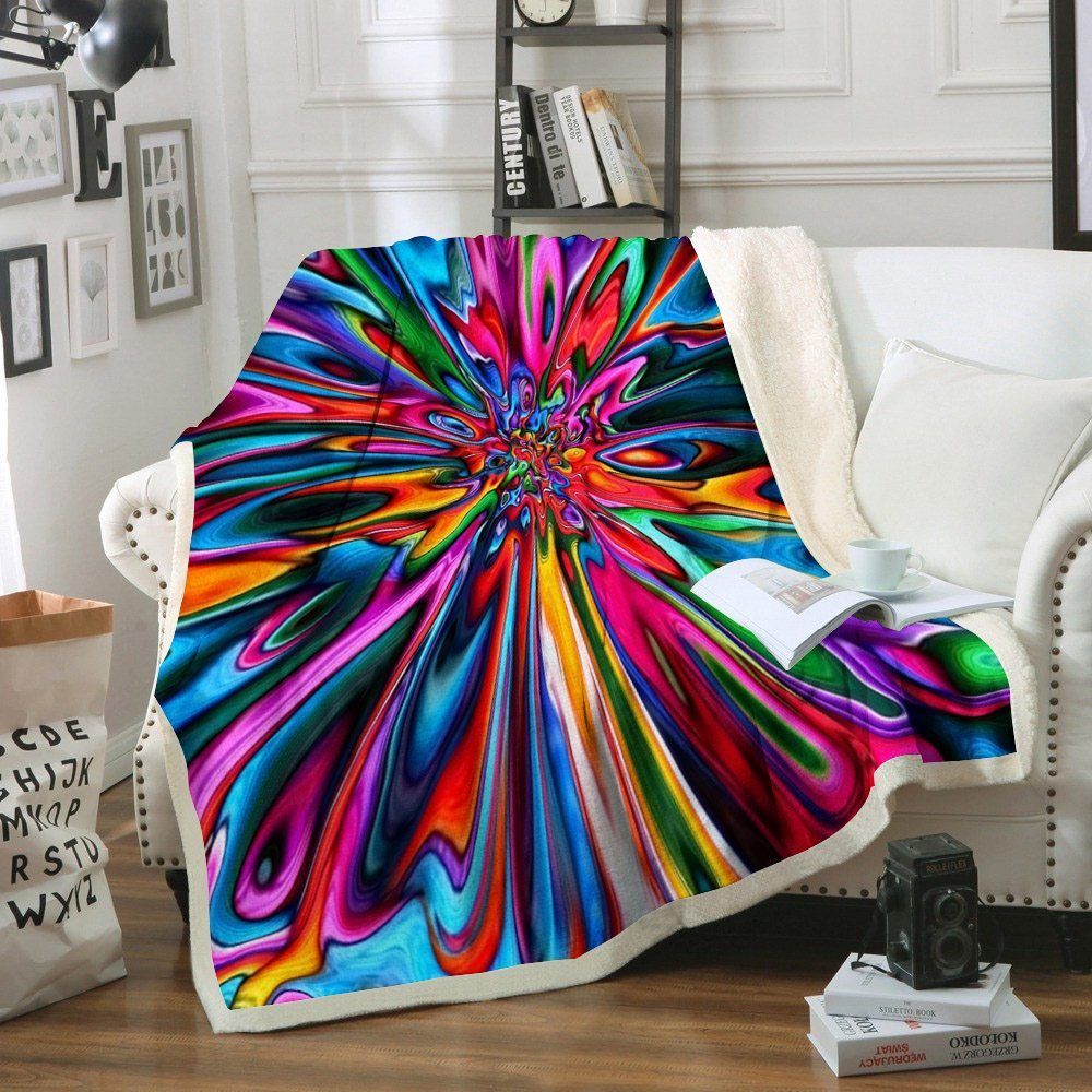 Hippie Sherpa Fleece Blanket