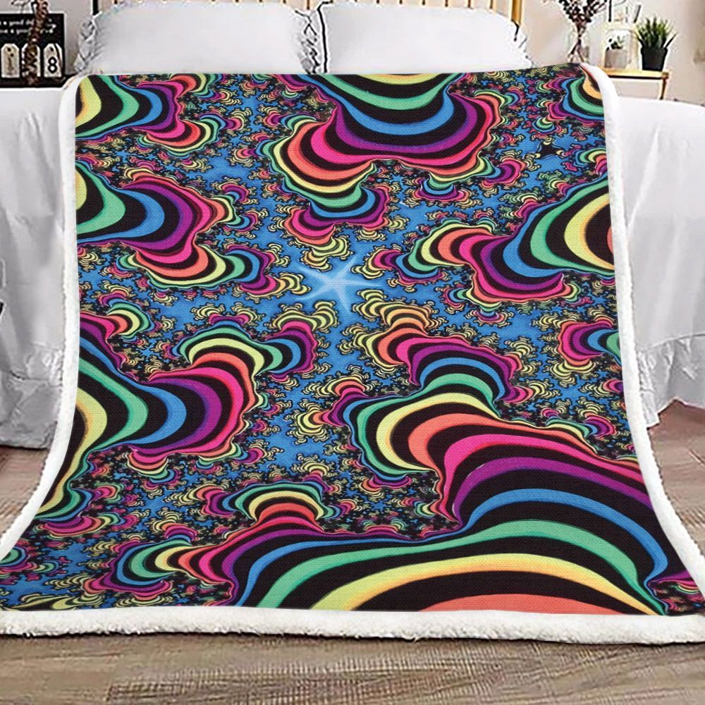 Hippie Sherpa Fleece Blanket