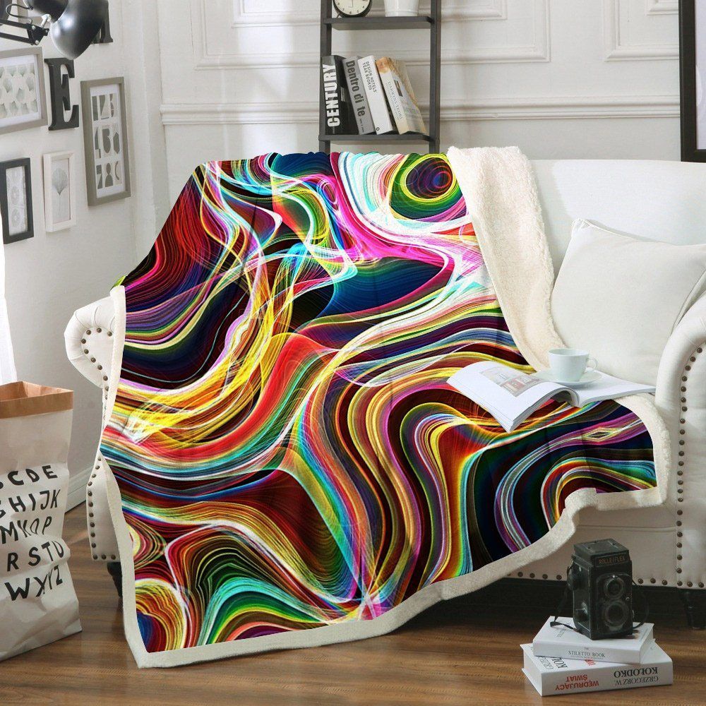 Hippie Sherpa Fleece Blanket